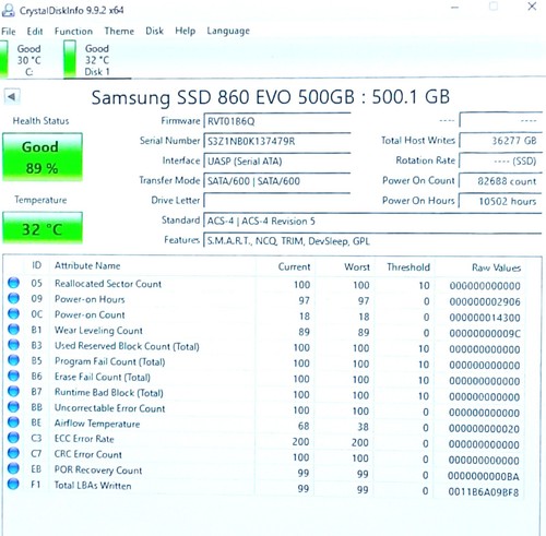 76e500 samsung 500gb 860 - -,